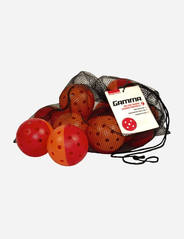 GAMMA Two-Tone Outdoor Training Pickleball Balls - Red/Orange